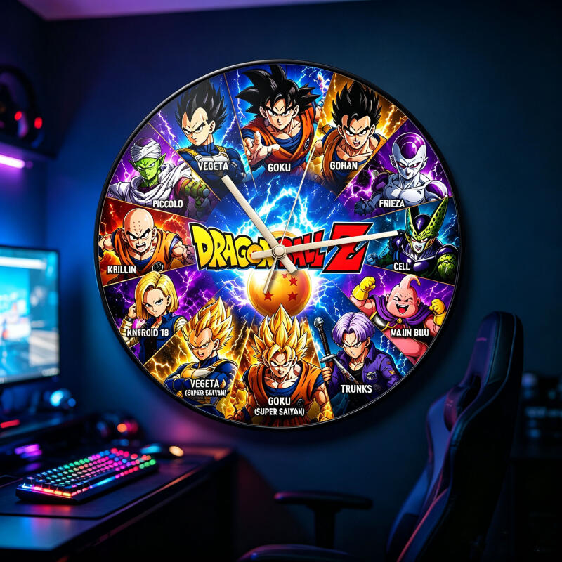 Resin Art Wall Clock - Dragon Ball Z Anime Round Wall
