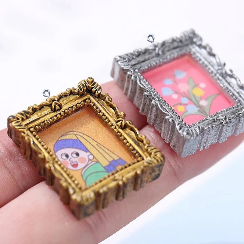 Resin Art For Photo Frame - 10Pcs Flatback Cabochon Vintage Resin Photo