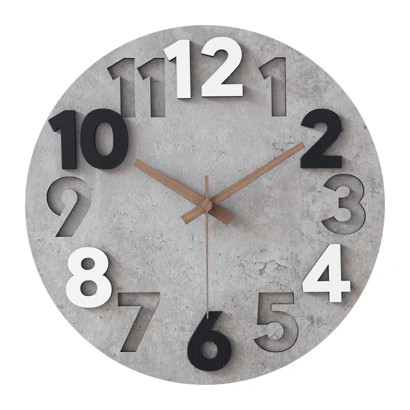 Resin Art Wall Clock - Modern 3d Wall Clock Wood Clock