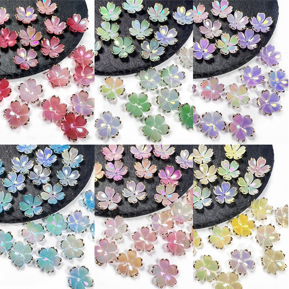 Resin Art Box - 50pcs/lot 19mm Acrylic Cherry Blossoms Flower