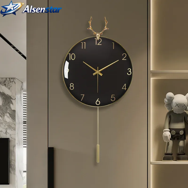 Nordic Luxury Wall Clock for H - Resin Art Wall Clock recension och pris