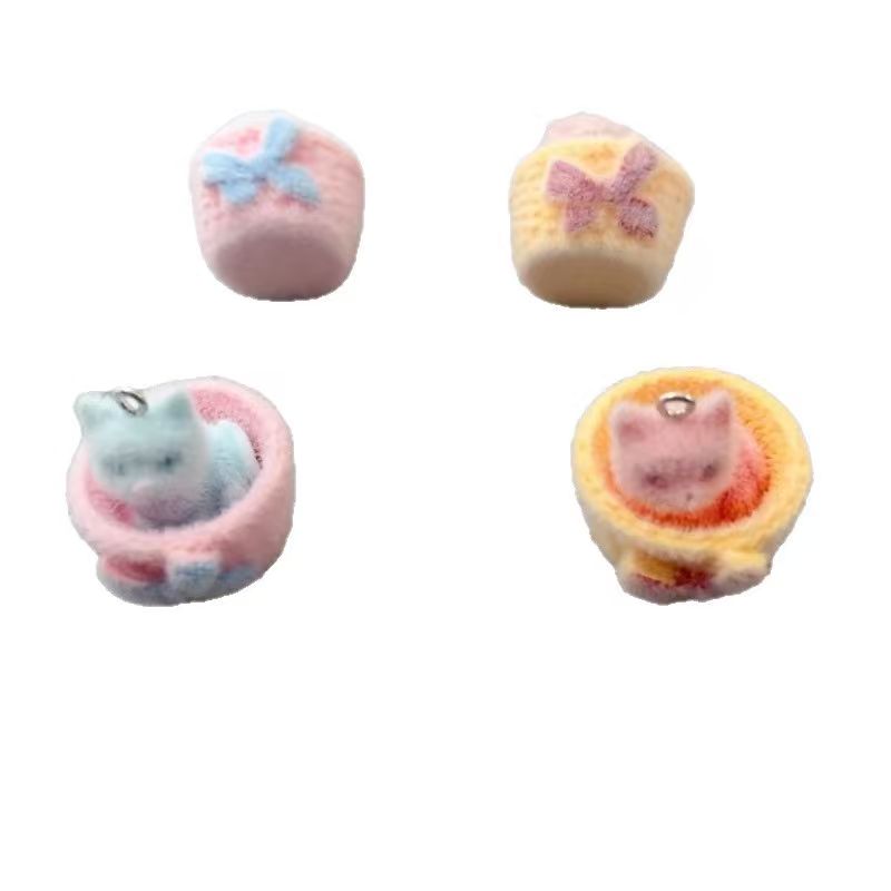 4pcs 3D plush resin cat pendan - Resin Art Box recension och pris