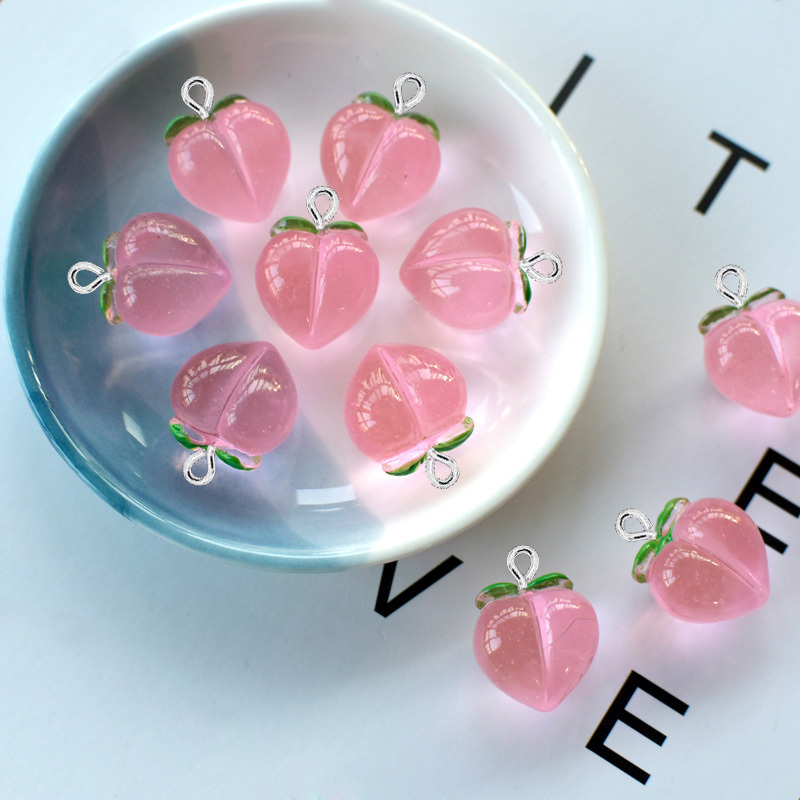 10Pcs New Transparent Peach Fl - Resin Art Box recension och pris