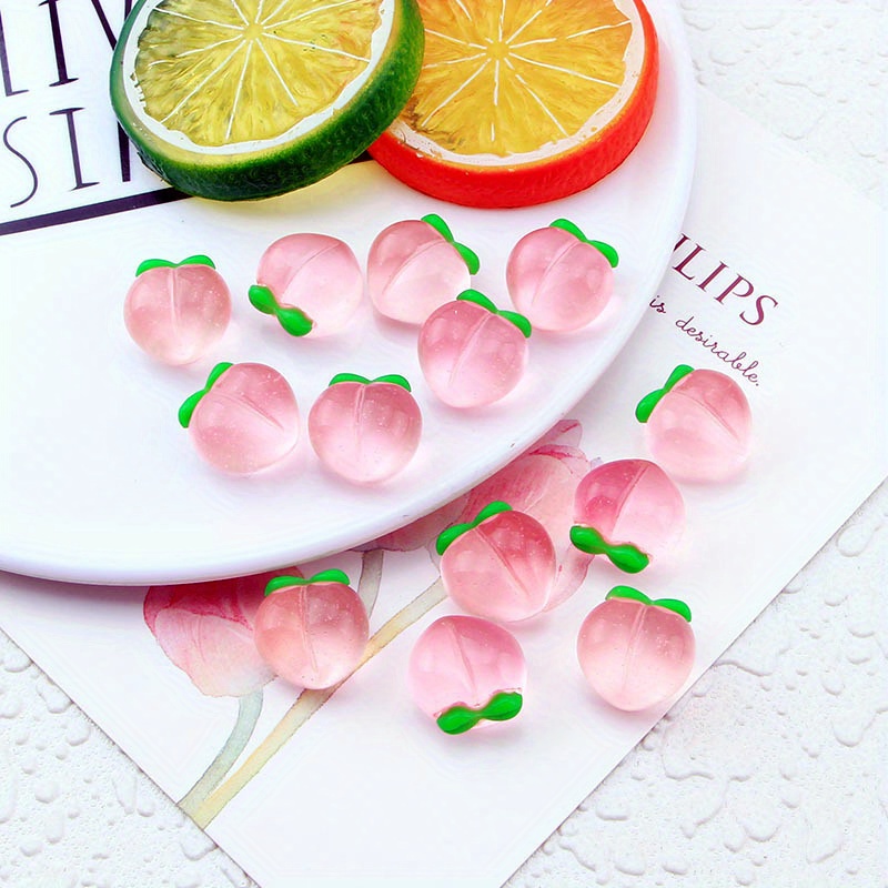 10Pcs New Transparent Peach Fl - Resin Art Box recension och pris