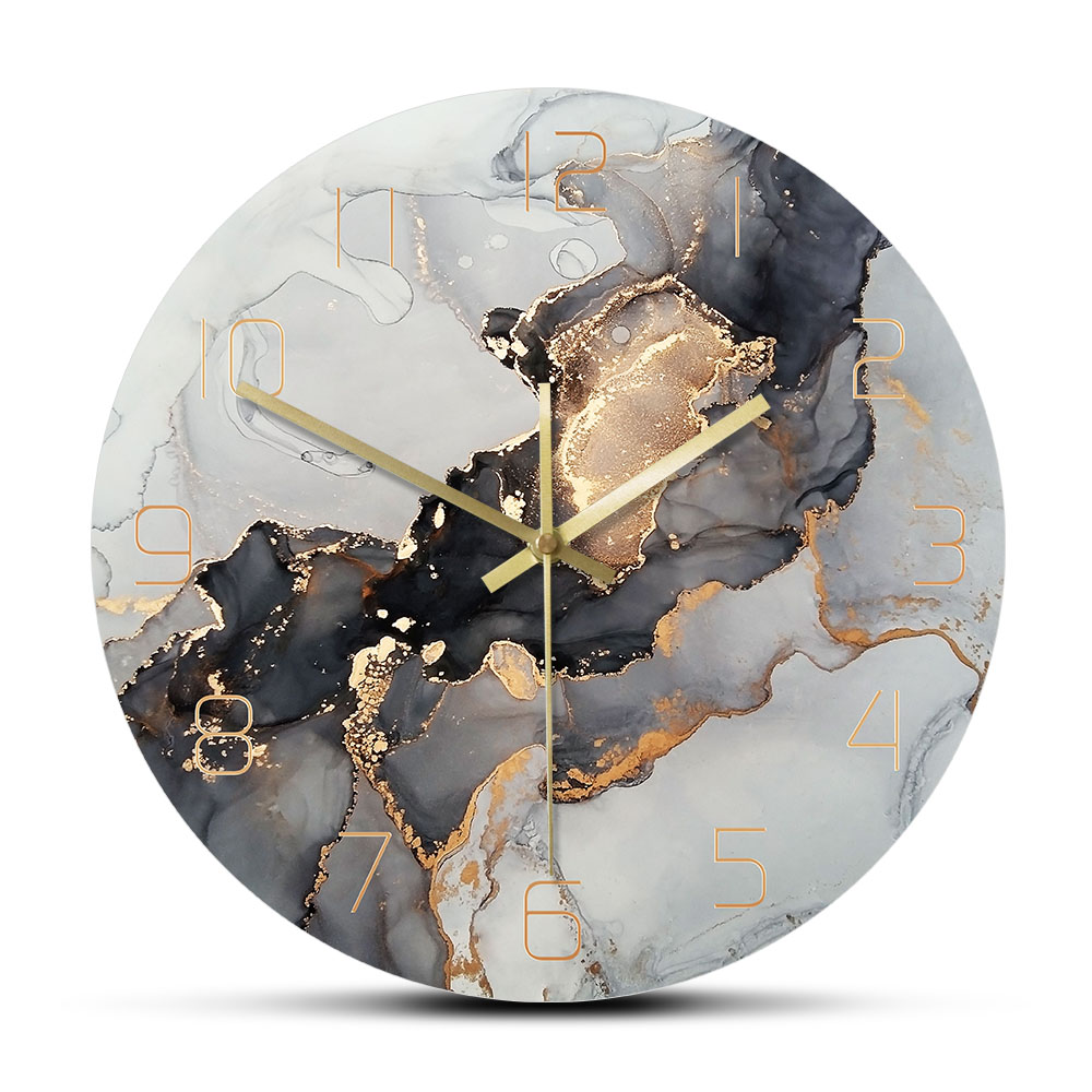 Abstract Alcohol Ink Printed W - Resin Art Wall Clock recension och pris