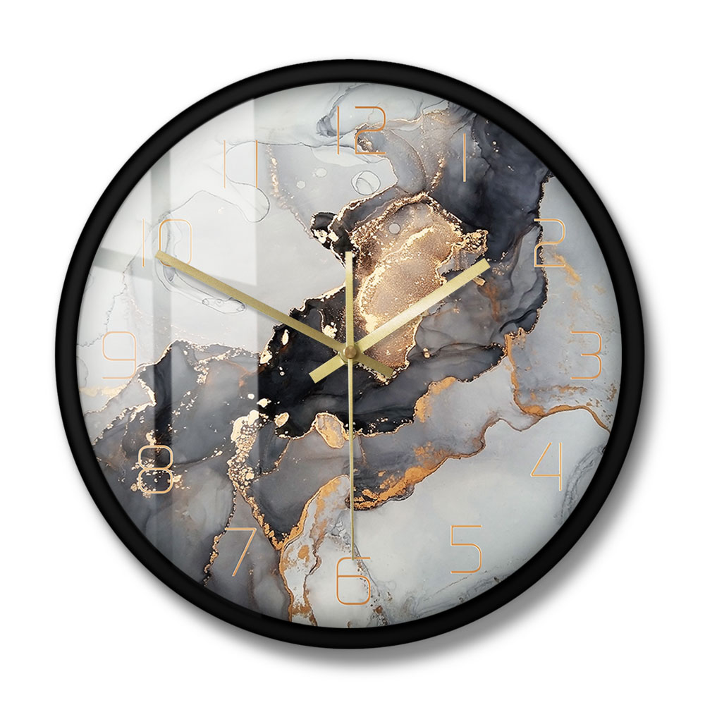 Abstract Alcohol Ink Printed W - Resin Art Wall Clock recension och pris