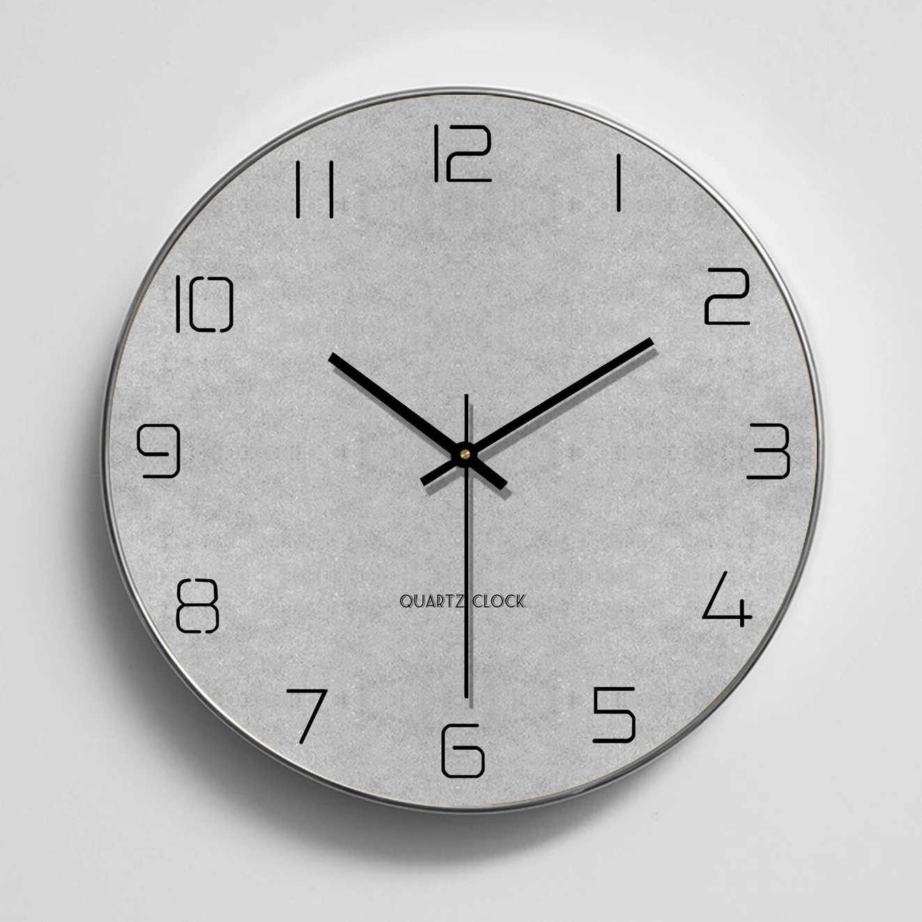 Grey Round Wall Clock Modern D - Resin Art Wall Clock recension och pris