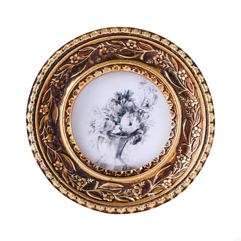 Antique Bronze Gold Round Phot - Resin Art For Photo Frame recension och pris
