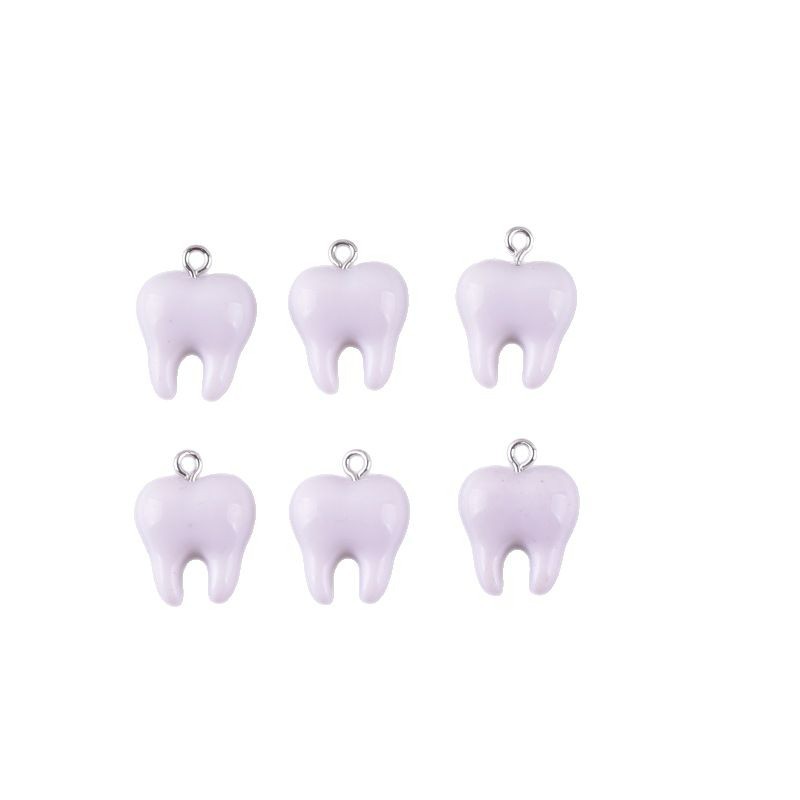 10pcs Cute White Teeth Resin P - Resin Art Box recension och pris