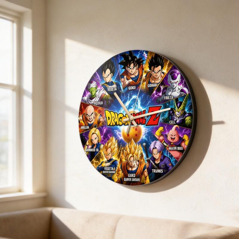 Dragon Ball Z Anime Round Wall - Resin Art Wall Clock recension och pris