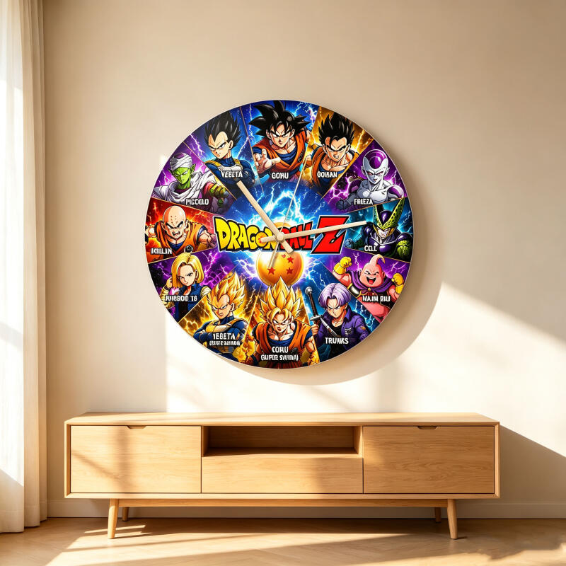 Dragon Ball Z Anime Round Wall - Resin Art Wall Clock recension och pris