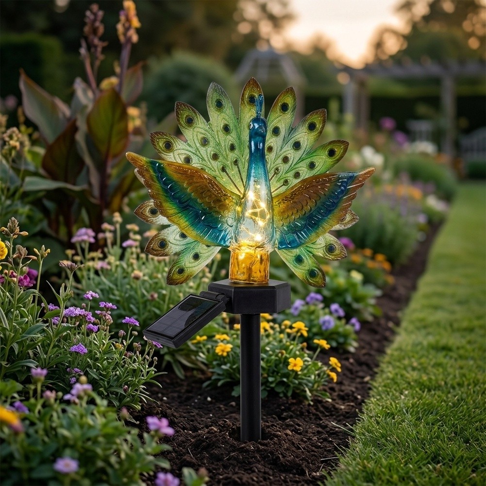 Resin Solar Peacock Garden Art - Resin Art Aesthetic recension och pris