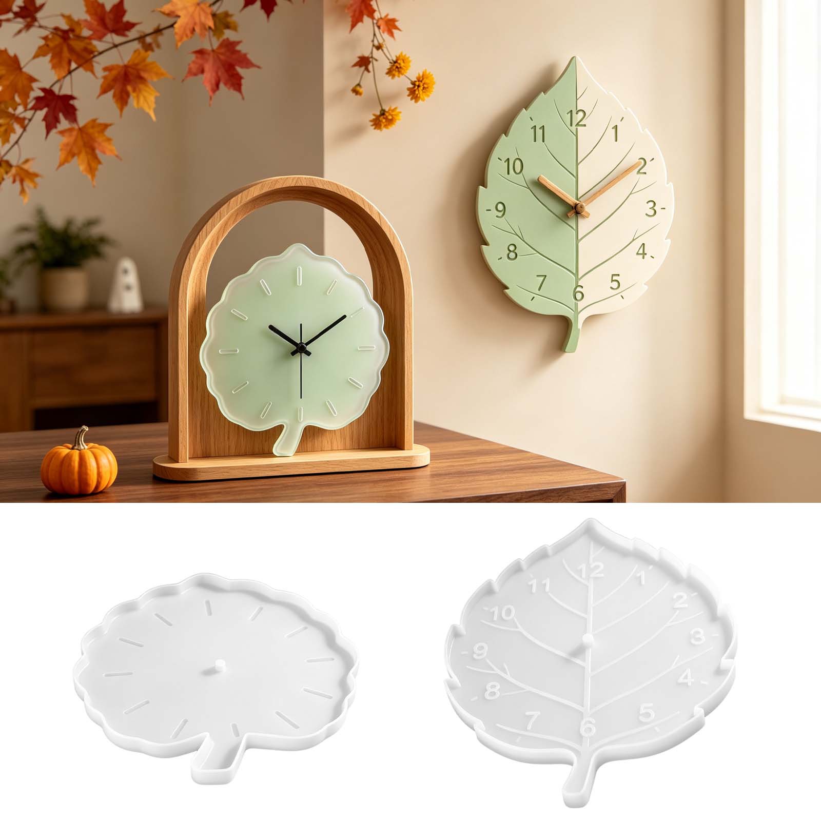 Clock Silicone Molds Leaf Vein - Resin Art Wall Clock recension och pris
