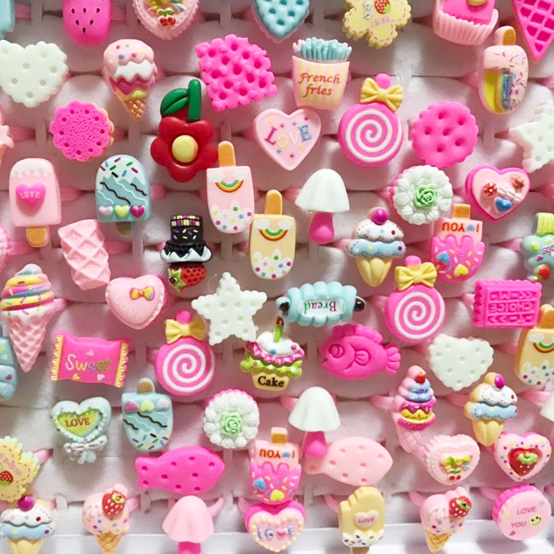10pcs/Lot Cute Children's Cart - Resin Art Ring recension och pris