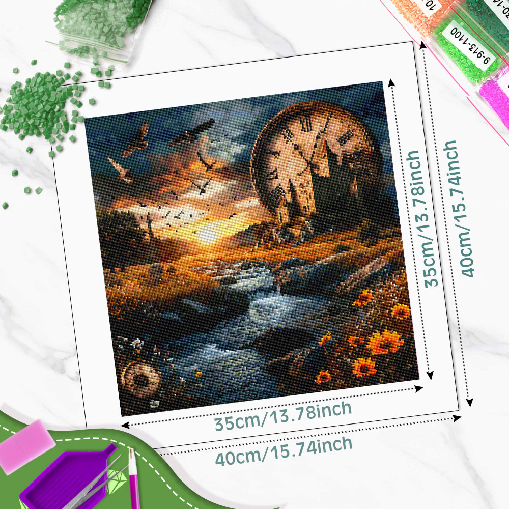 Huacan Diamond Painting Wilder - Resin Art Clock recension och pris