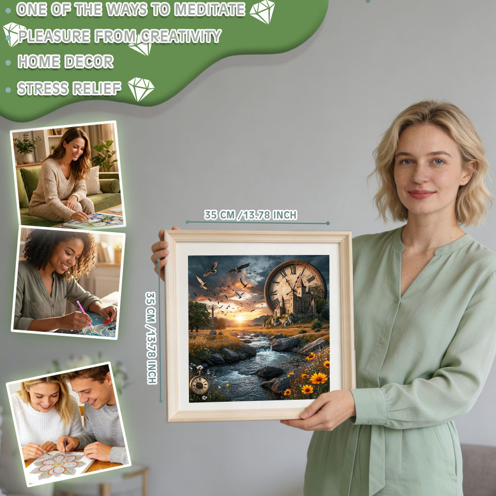 Huacan Diamond Painting Wilder - Resin Art Clock recension och pris