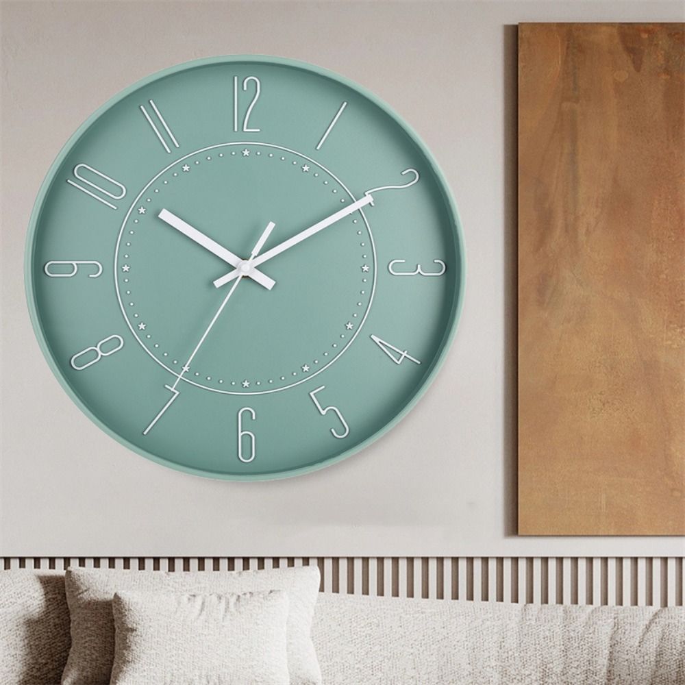 Modern Plastic Hanging Clock S - Resin Art Wall Clock recension och pris