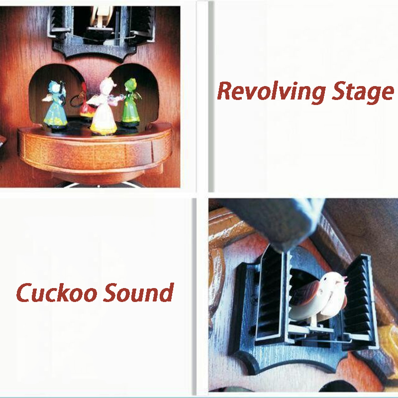 Cuckoo Wall Clock Solid Wood C - Resin Art Clock recension och pris
