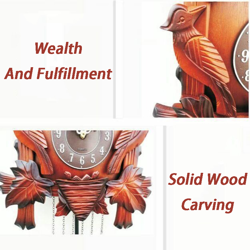 Cuckoo Wall Clock Solid Wood C - Resin Art Clock recension och pris