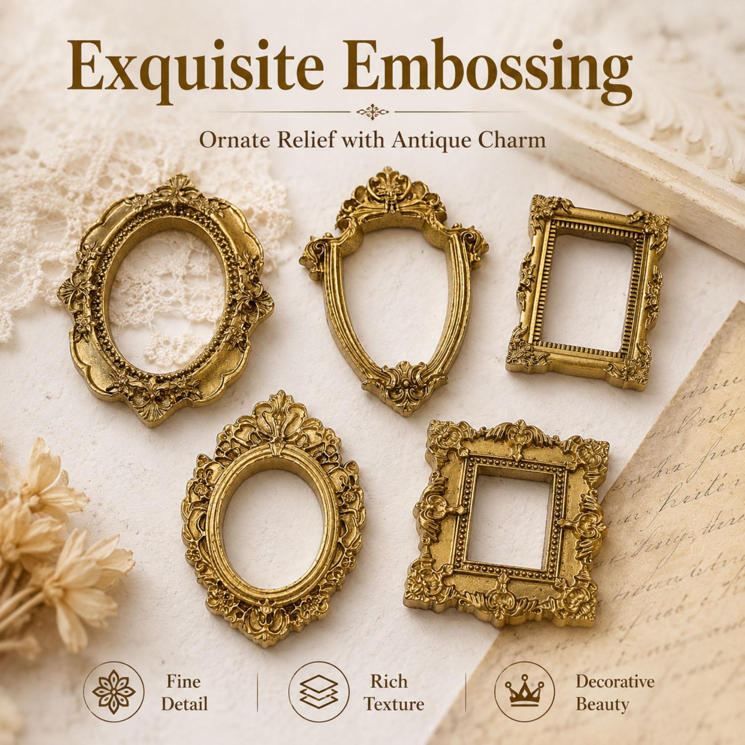 5/20Pcs Vintage Golden Mini Re - Resin Art For Photo Frame recension och pris