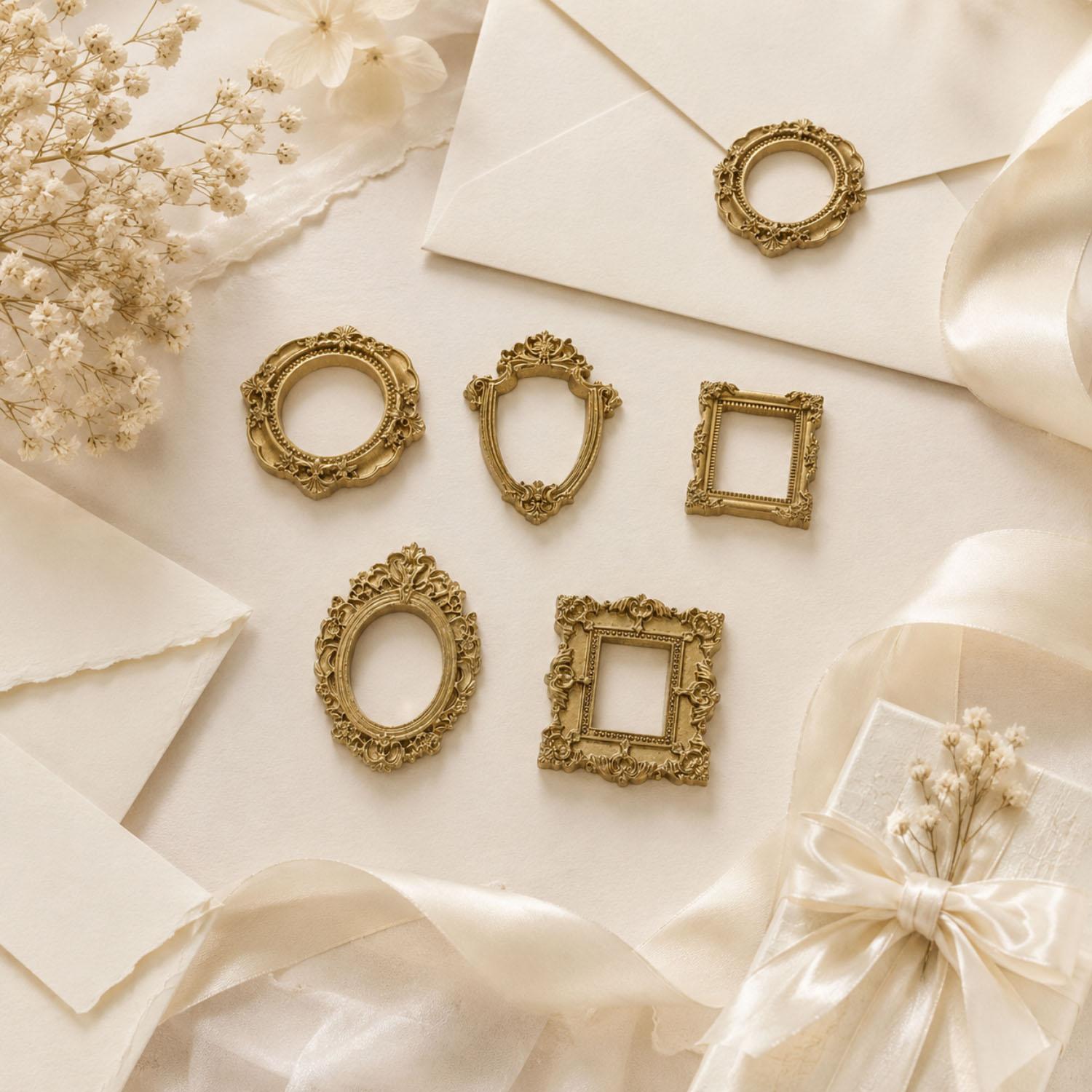 5/20Pcs Vintage Golden Mini Re - Resin Art For Photo Frame recension och pris