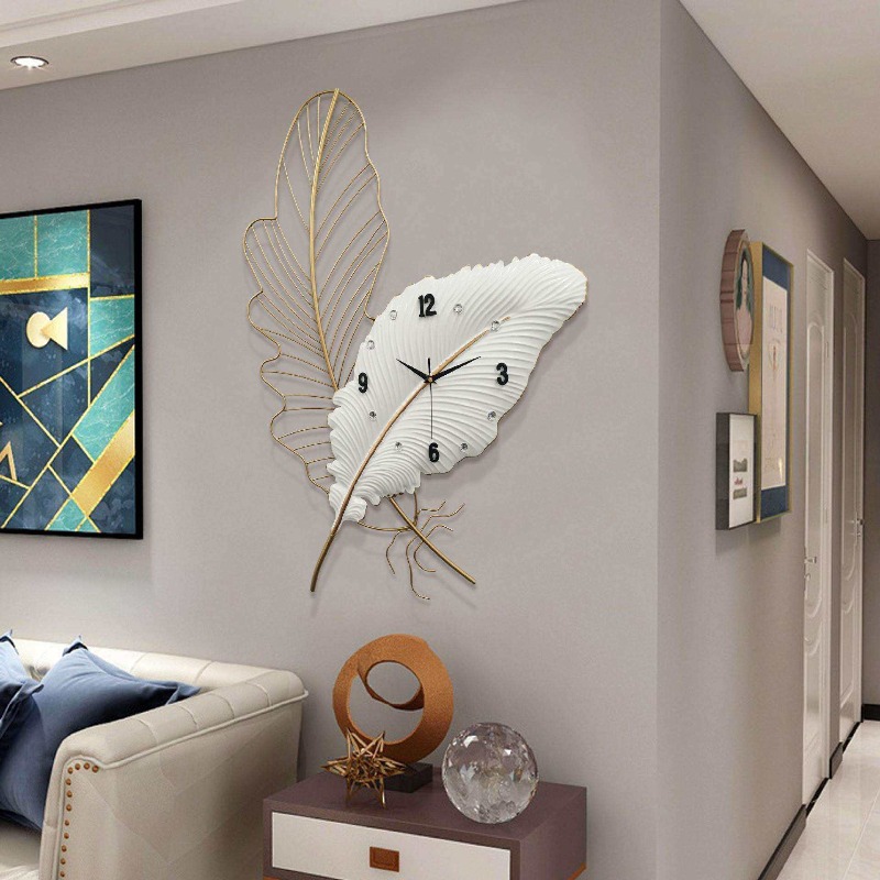 Feather Wall Clock Modern Art  - Resin Art Wall Clock recension och pris