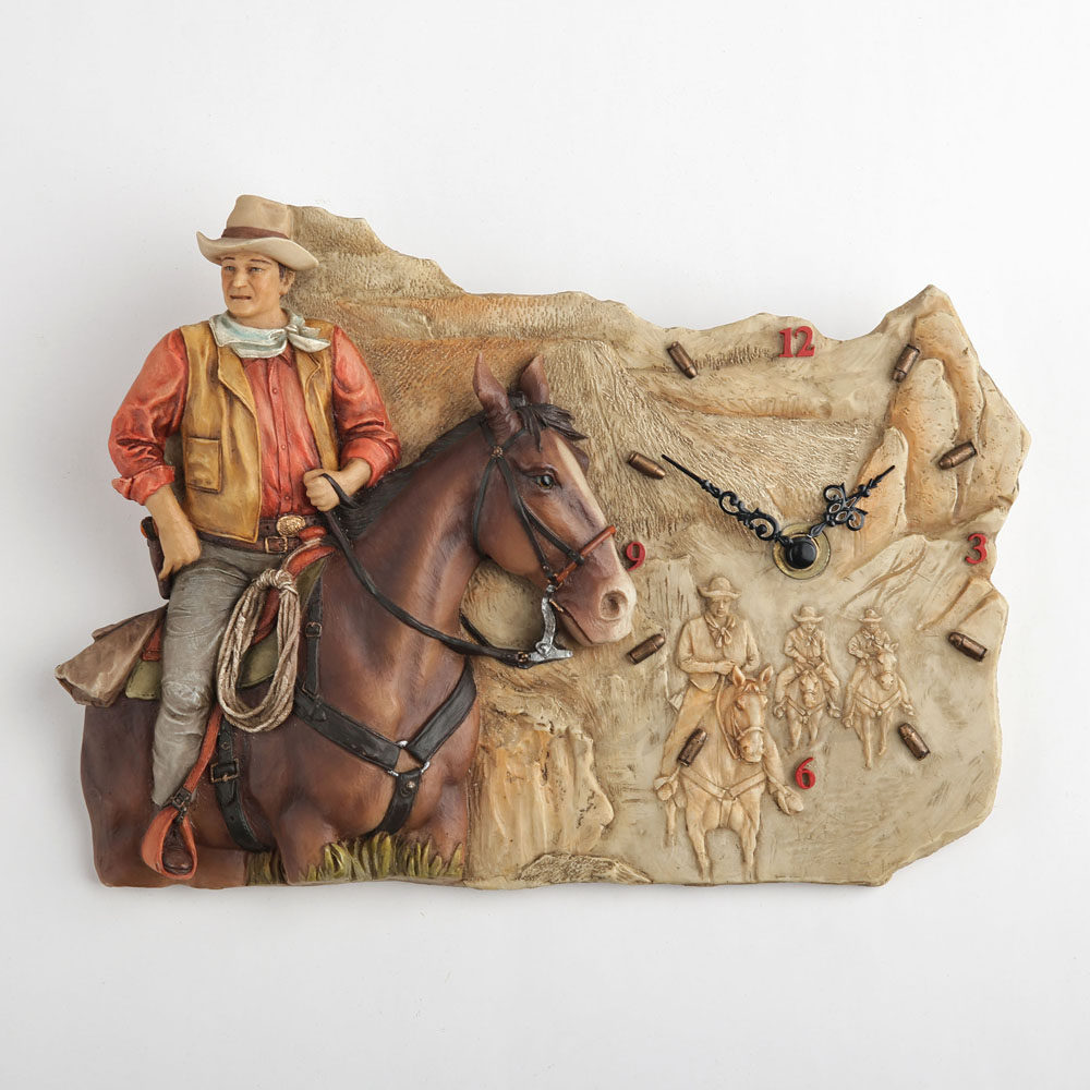 Vintage Western Cowboy Horse R - Resin Art Clock recension och pris