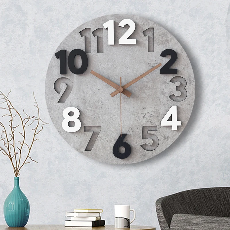 Modern 3d Wall Clock Wood Cloc - Resin Art Wall Clock recension och pris