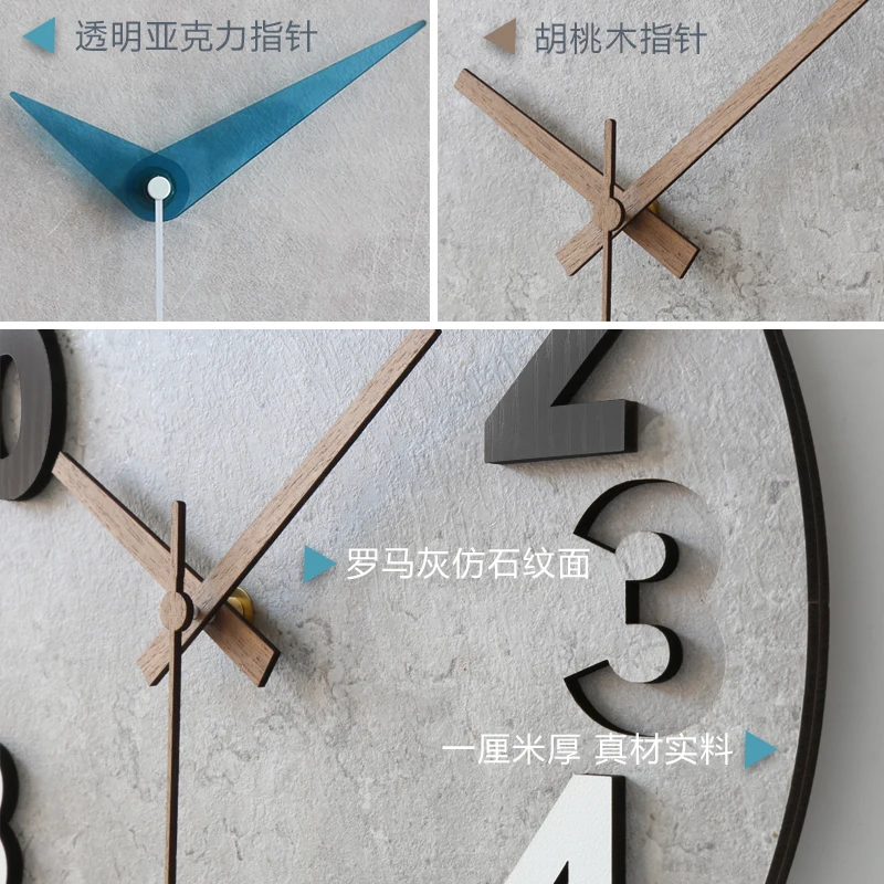 Modern 3d Wall Clock Wood Cloc - Resin Art Wall Clock recension och pris