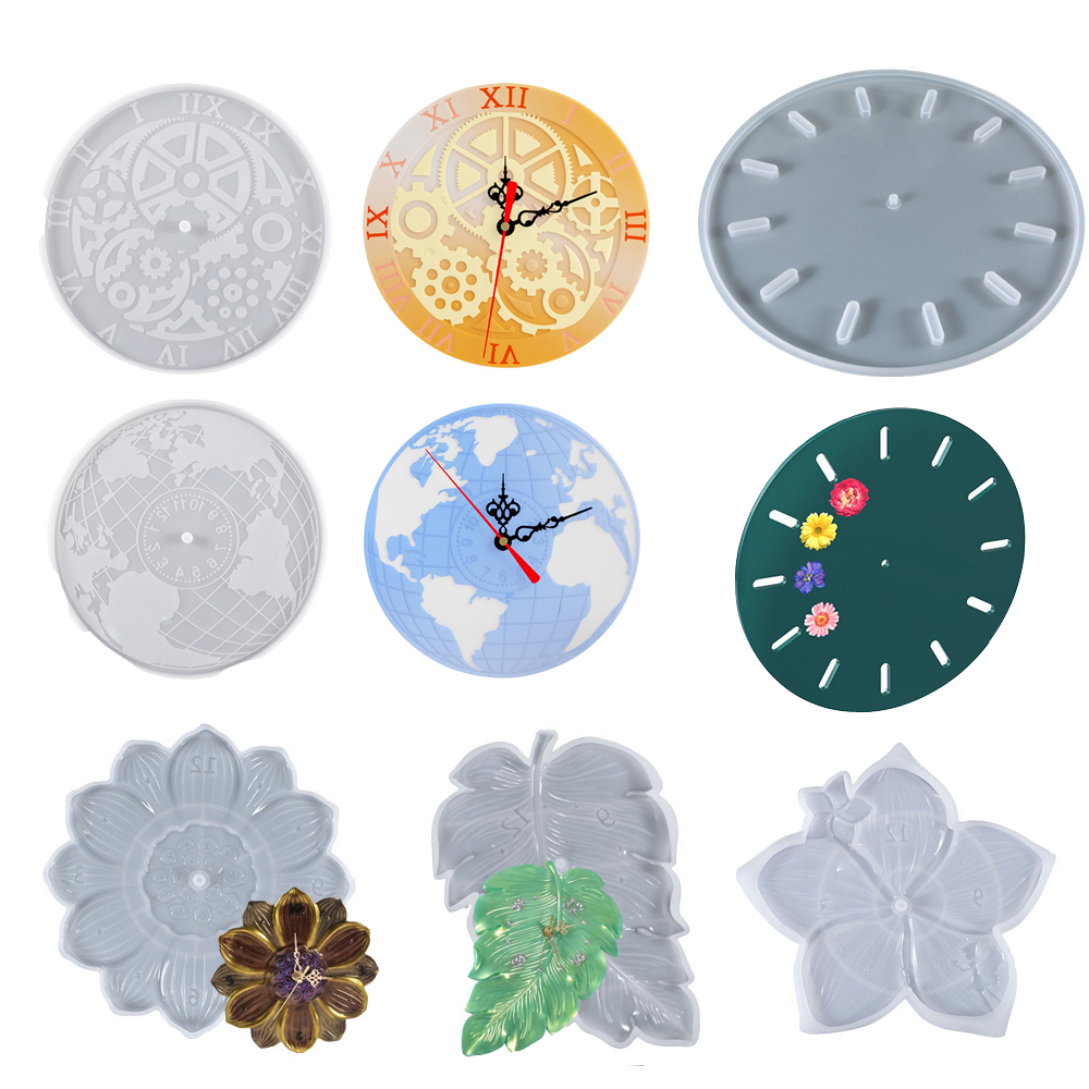 World Map Lotus Leaf Sakura Cl - Resin Art Clock recension och pris