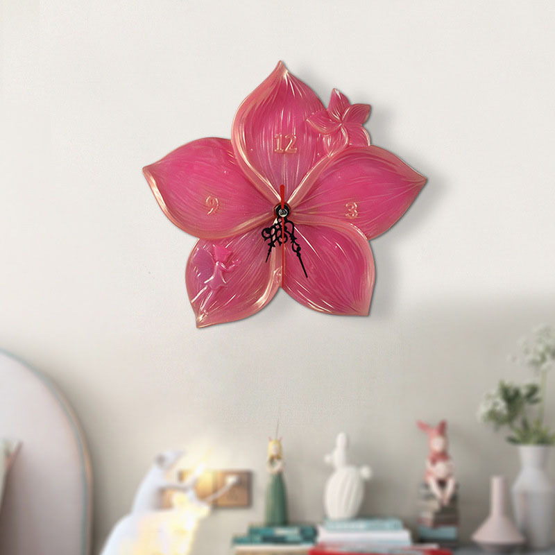 World Map Lotus Leaf Sakura Cl - Resin Art Clock recension och pris