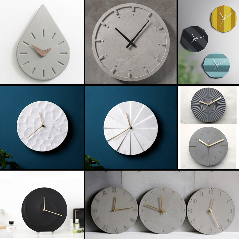Circular concrete wall clock s - Resin Art Clock recension och pris