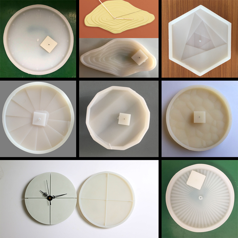 Circular concrete wall clock s - Resin Art Clock recension och pris