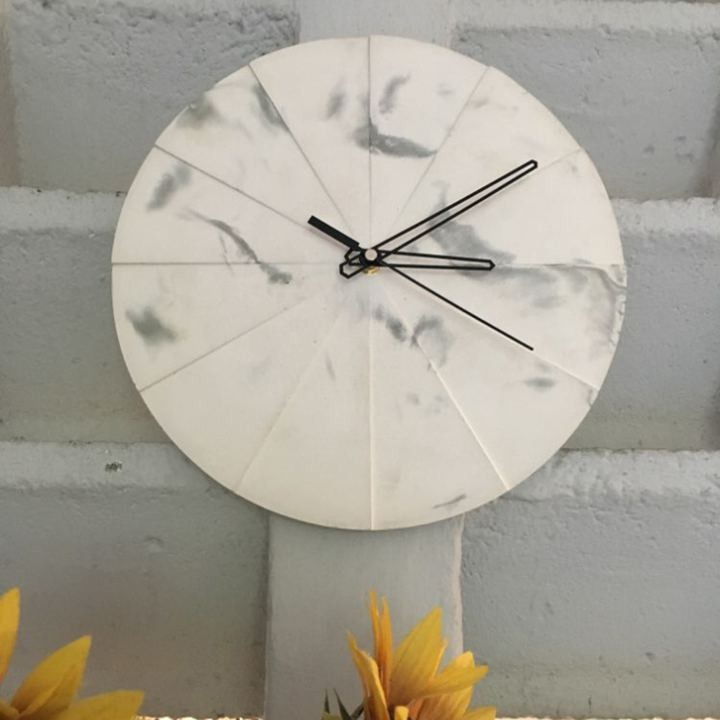 Circular concrete wall clock s - Resin Art Clock recension och pris