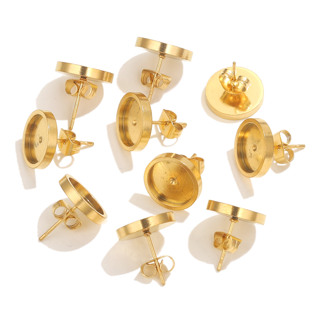 10pcs Stainless Steel Gold Ear - Resin Art Box recension och pris