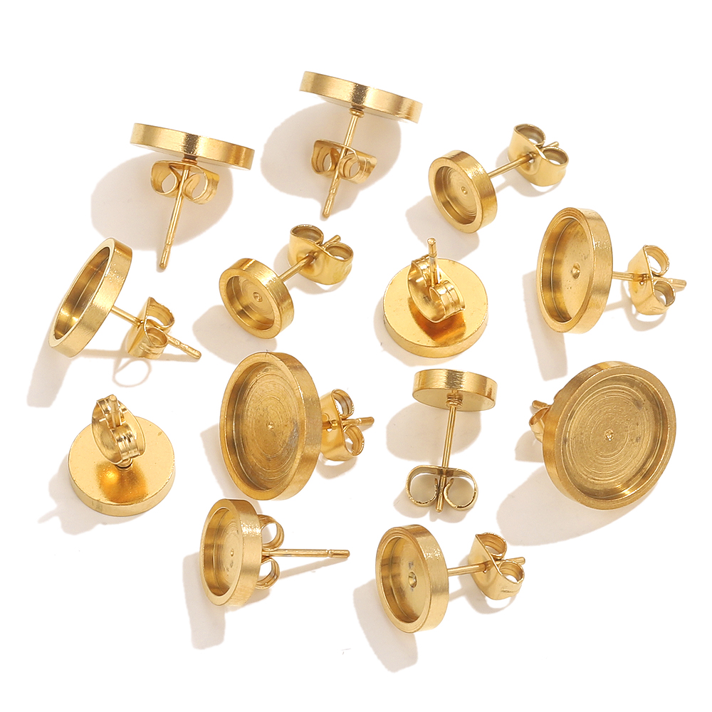 10pcs Stainless Steel Gold Ear - Resin Art Box recension och pris